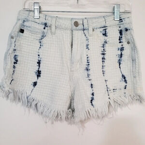 KanCan Tie Dye Frayed Shorts